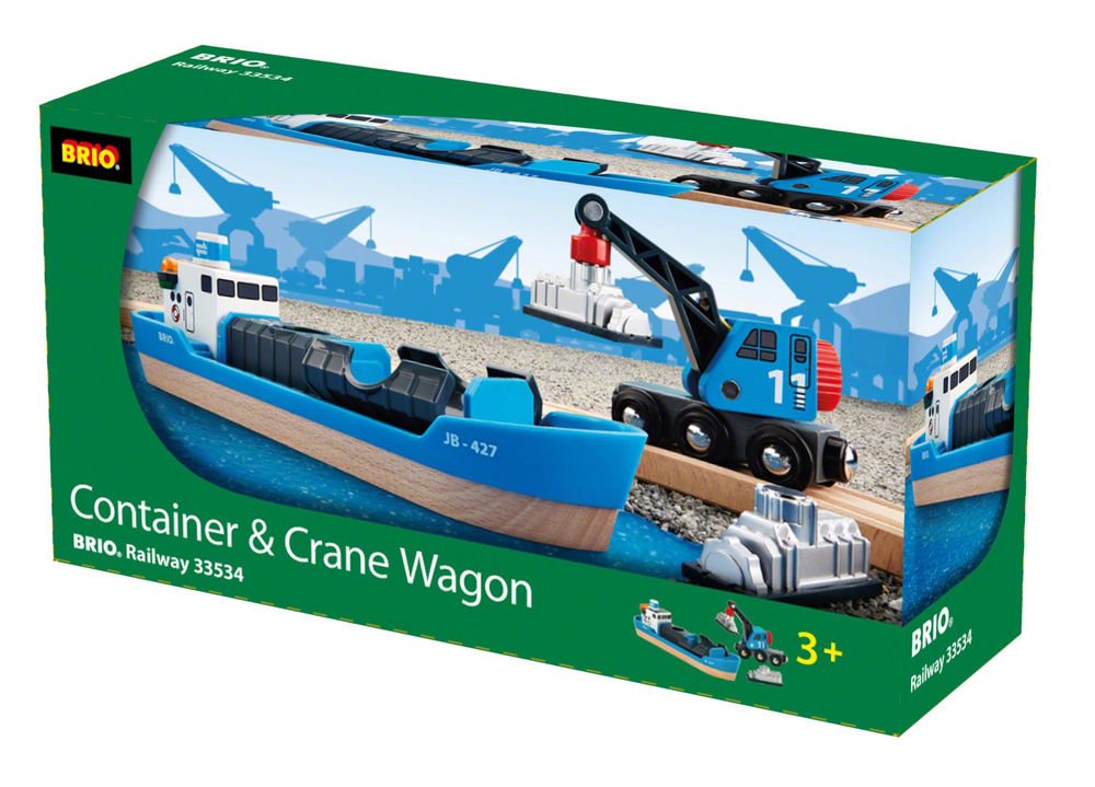 Brio Containerboot met Kraan - Afbeelding 2