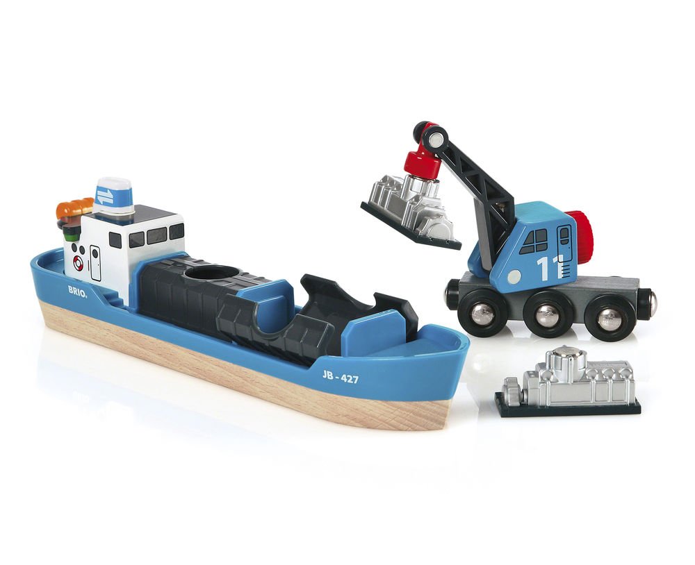 Brio Containerboot met Kraan