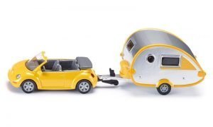 Siku Metalen Cabriolet met Caravan