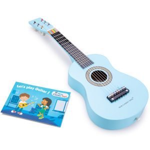 Houten gitaar blauw