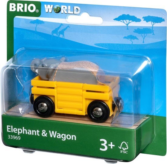 BRIO Wagon met olifant