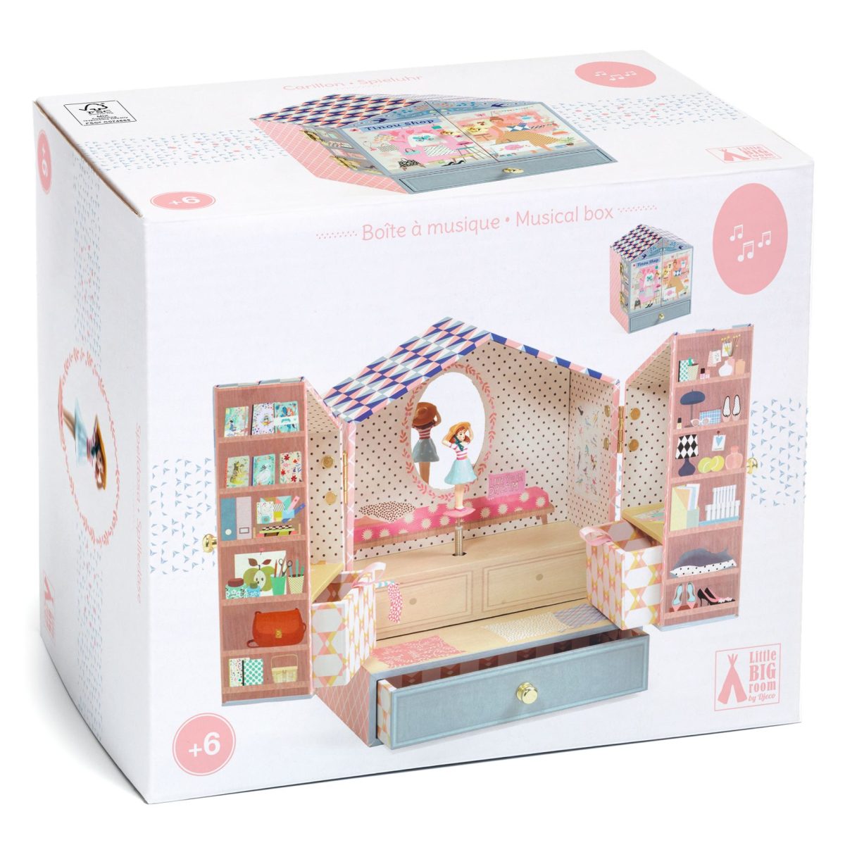 Djeco Juwelen muziekdoos Tinou-winkel - Afbeelding 2