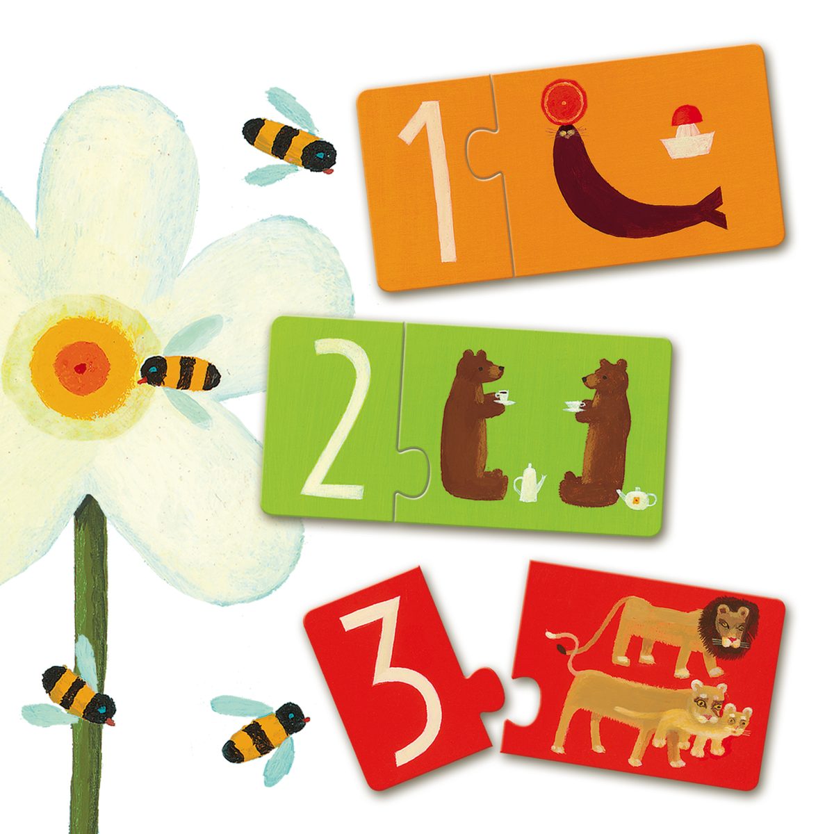 Djeco Puzzle Duo - puzzelnummers - Afbeelding 3