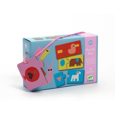 Djeco Puzzle Duo - Dieren & vormen