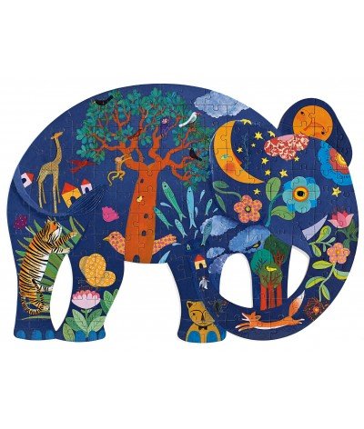 Djeco Puzzel Eléphant - 150 pcs - Afbeelding 2