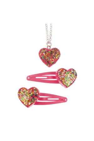 Sparkle My Heart-snapclips en ketting