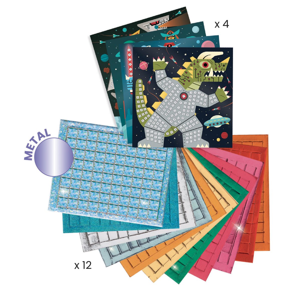 Djeco Knutseldoos Mosaïek Ruimtegevecht - Afbeelding 4