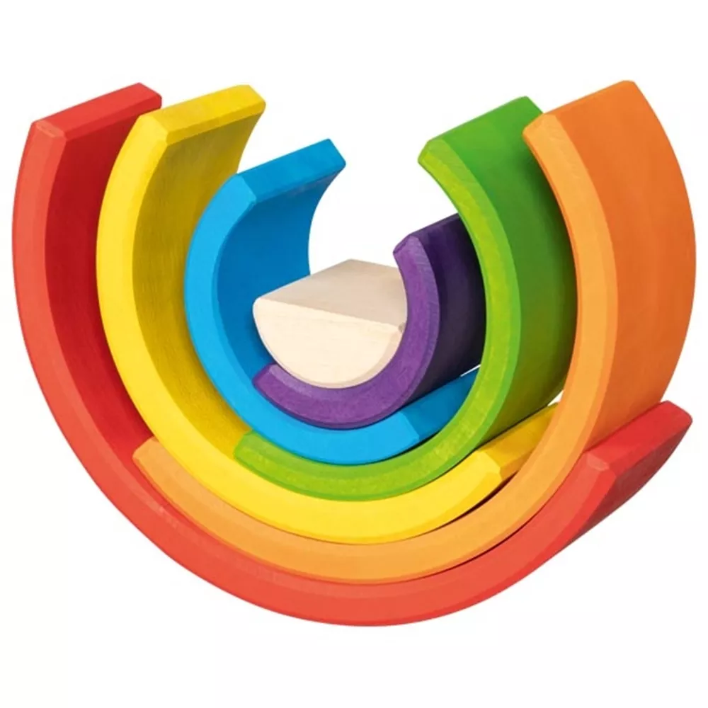 Bouwstenen, kleine regenboog. 7 delig - Afbeelding 2