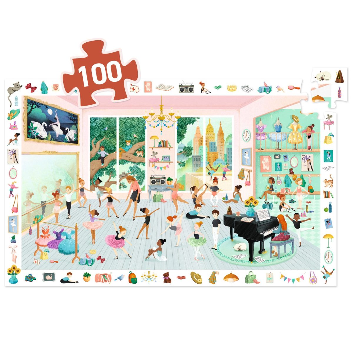Djeco Puzzel Dansschool - 100 stuks - Afbeelding 3