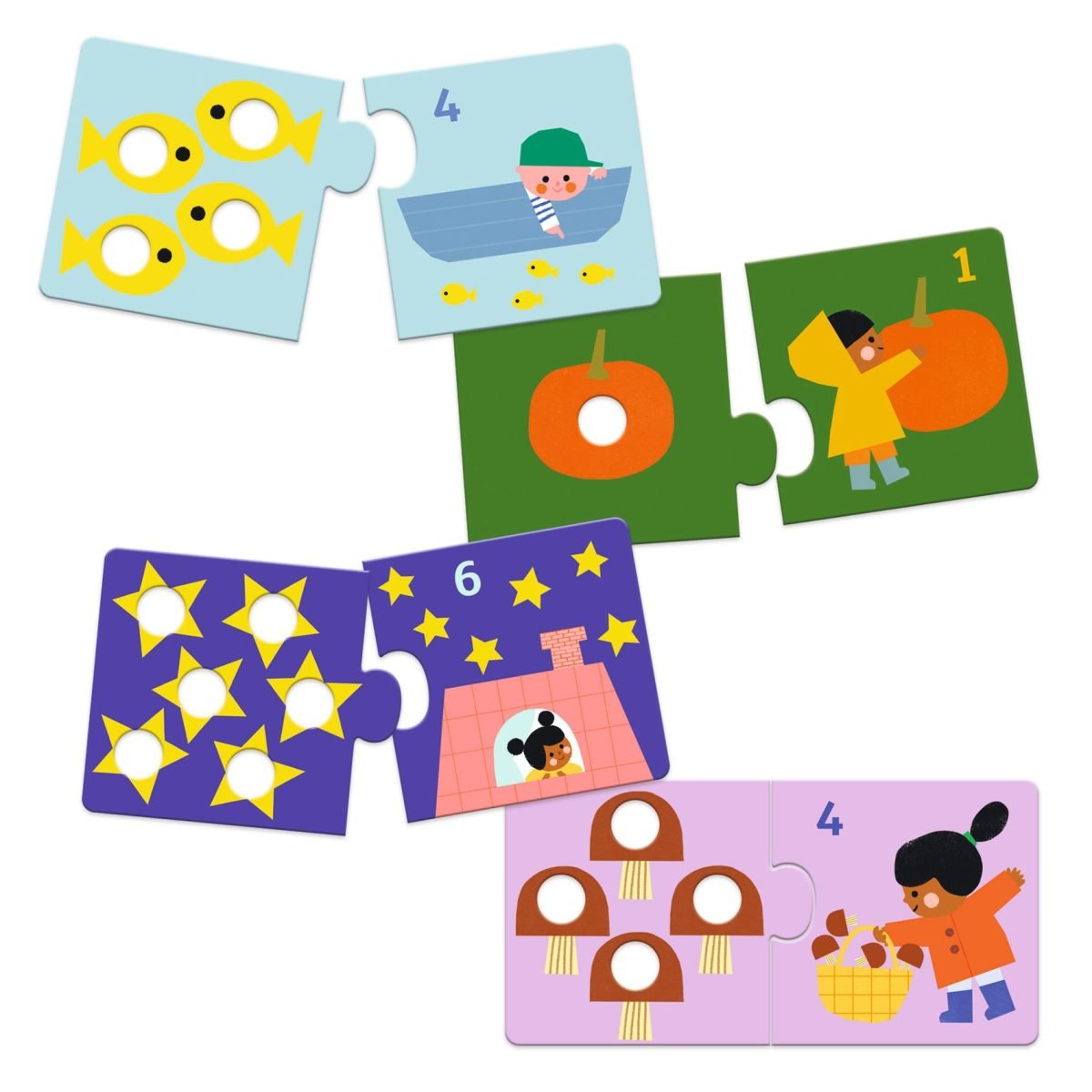 Djeco Duo puzzel - Eerste figuren - Afbeelding 3