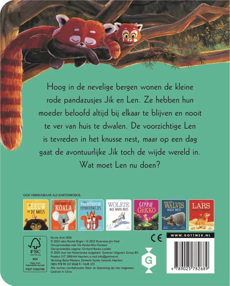 Beloofd is beloofd, kleine panda's. Kartonboek - Afbeelding 2