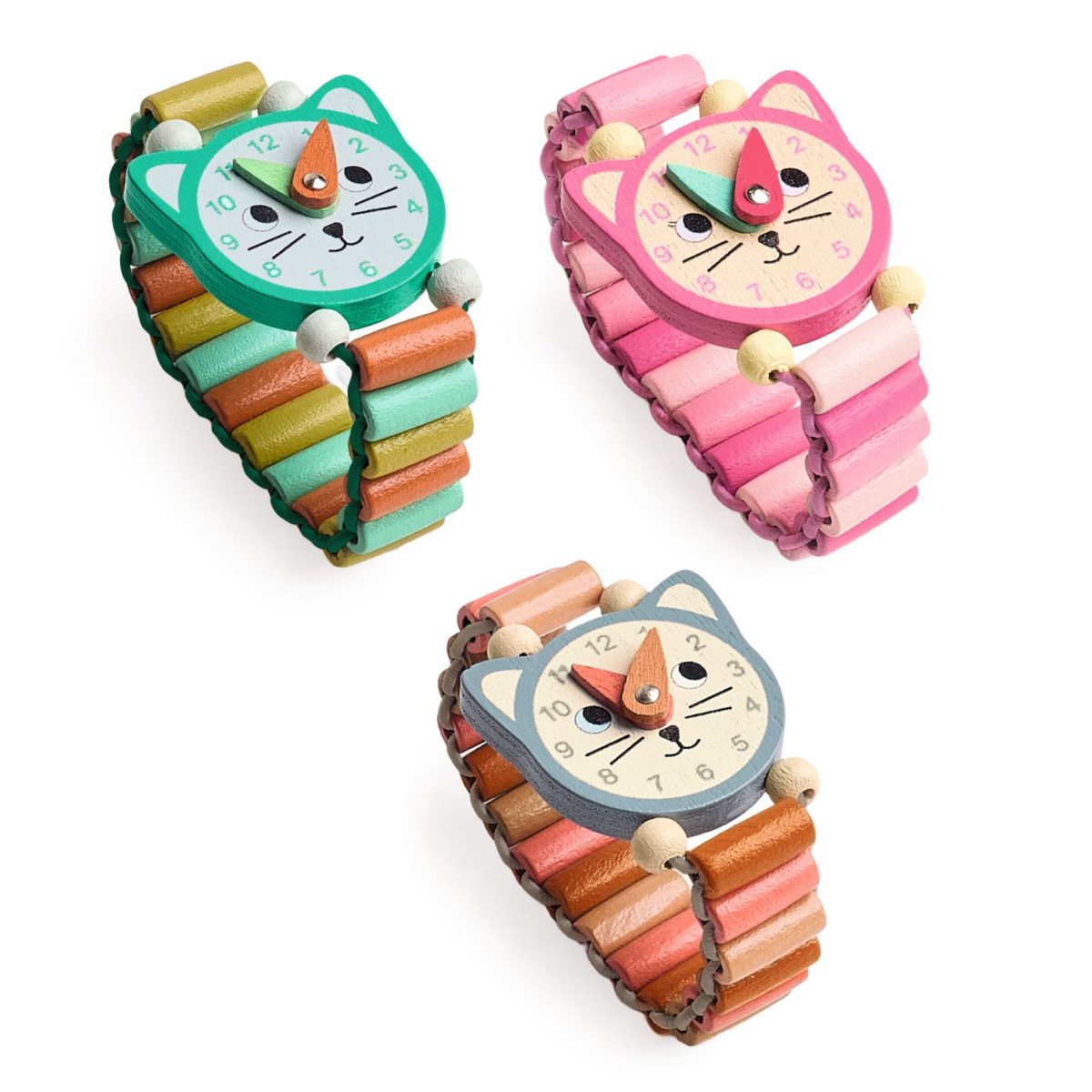 Djeco Horloge Groen Poes - Afbeelding 3