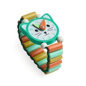 Djeco Horloge Groen Poes