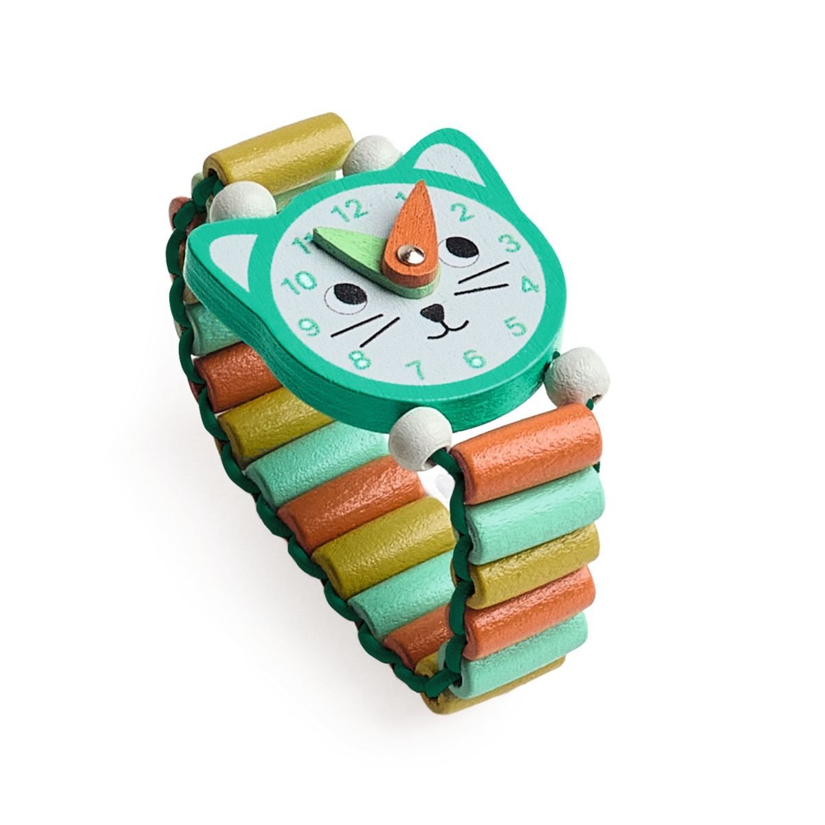Djeco Horloge Groen Poes