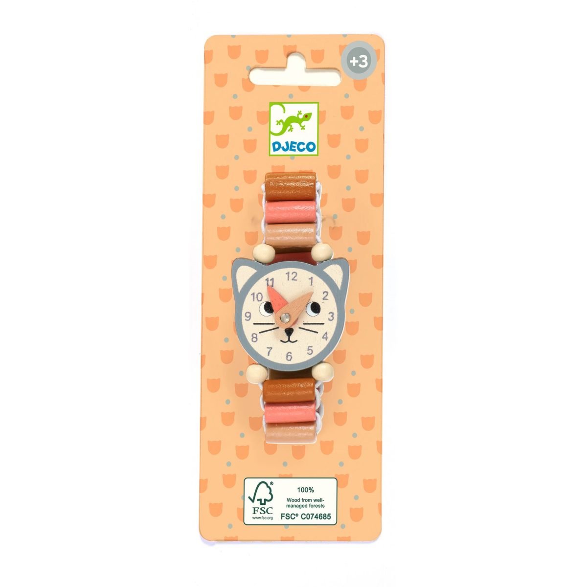 Djeco Horloge Oranje Poes - Afbeelding 2