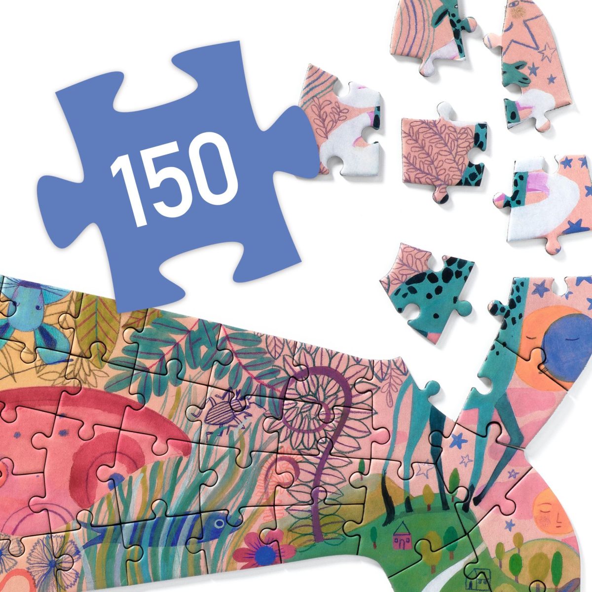 Djeco Puzzel Walvis - 150 stuks - Afbeelding 4