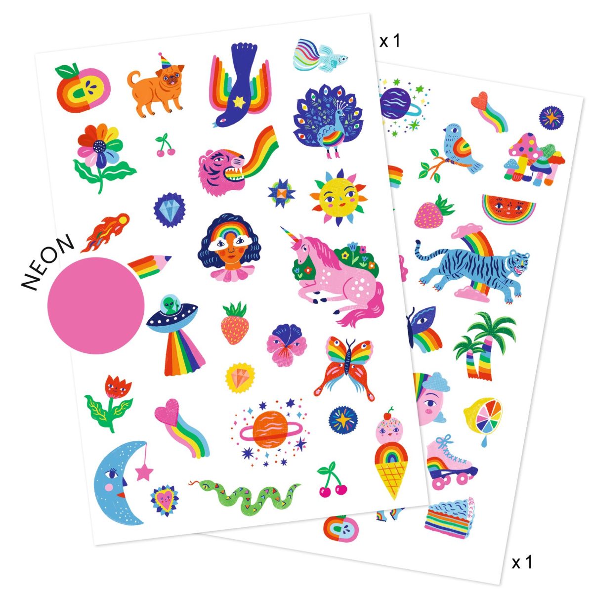 Djeco Tattoos Regenboog - Afbeelding 2