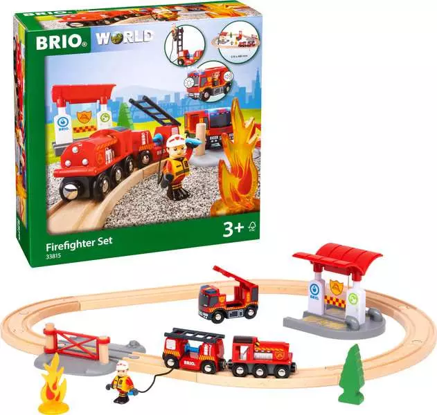 BRIO World Treinset bij de brandweer