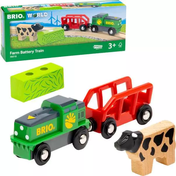 BRIO World Farm Battery Train